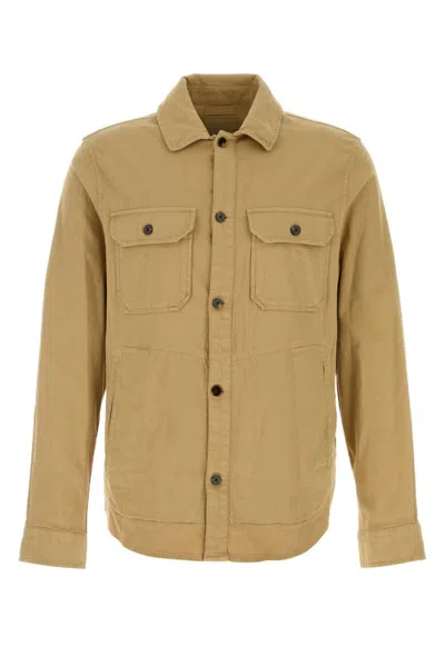 WOOLRICH LIGHT BROWN REGULAR OVERSHIRT