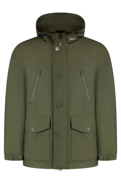 Woolrich Light Ramar Hooded Parka In Green
