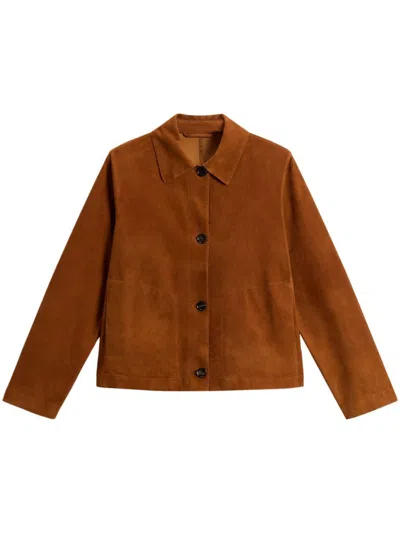 Woolrich Light Suede Jacket In Orange