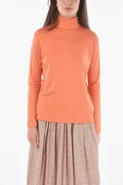 Woolrich Lightweight Turtle-neck Sweater In Orange