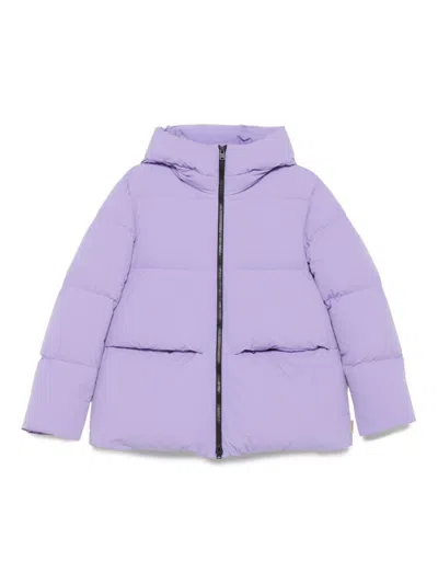 Woolrich Lilac Quilted Hooded Jacket In Purple