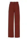 Woolrich Linen And Viscose Pants In Brown