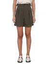 Woolrich Linen Blend Bermuda Shorts In Green
