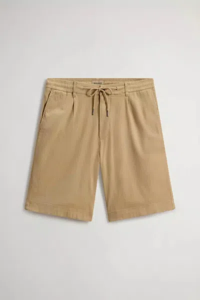 Woolrich Linen Blend Milton Short In Travertine