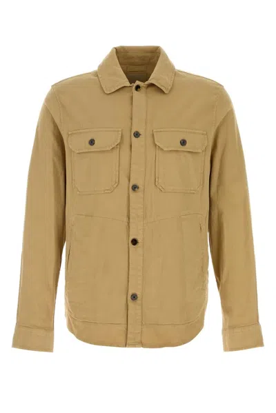 WOOLRICH WOOLRICH LINEN BLEND SAFARI OVERSHIRT GD