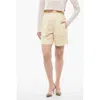 Woolrich Linen Blend Shorts With Elastic Waistband