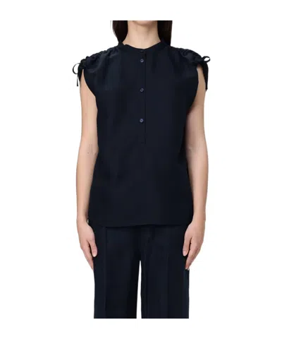 Woolrich Linen Blouse In Black