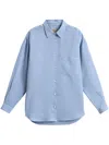 Woolrich Linen Shirt In Blue