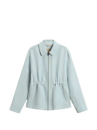 Woolrich Linen-blend Jacket In Green