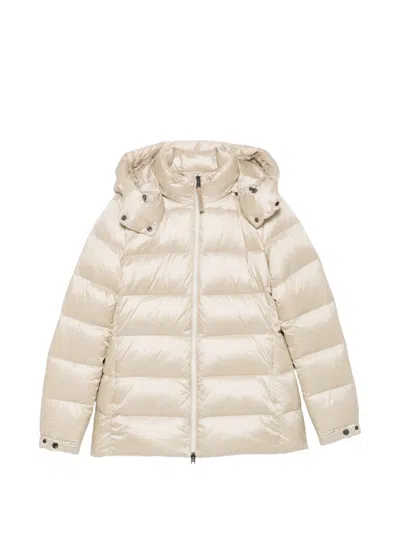 Woolrich Liquid Hooded Quilted Parka Jacket In Pink