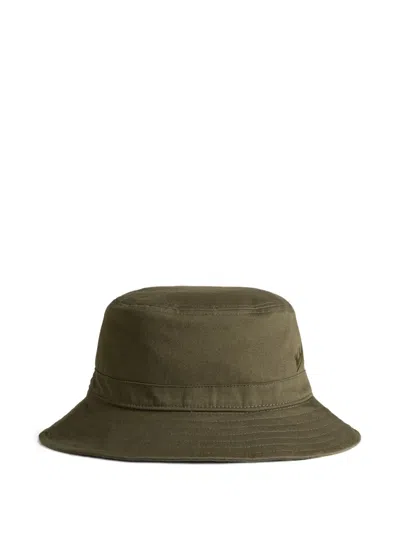 Woolrich Logo Bucket Hat In Green