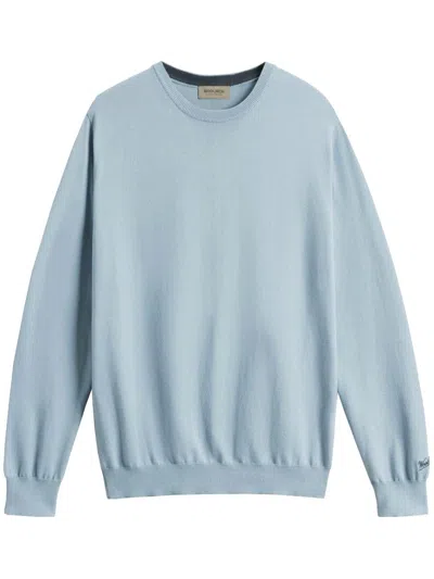Woolrich Logo Cotton Crewneck Clothing In Multicolor