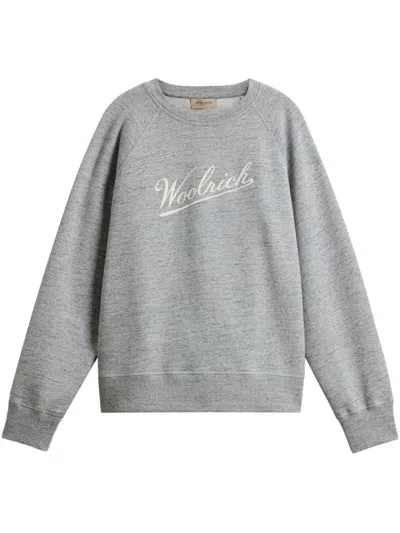 Woolrich Crew Neck Knitwear Sweatshirt In Gray