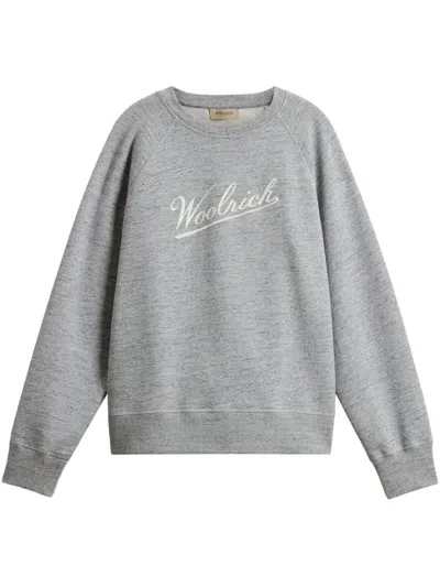 Woolrich Crew Neck Knitwear Sweatshirt In Gray