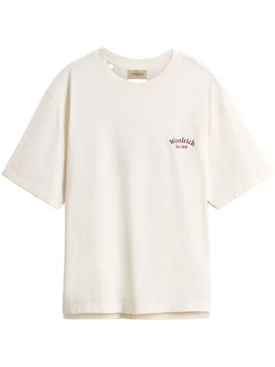 WOOLRICH WOOLRICH LOGO COTTON T-SHIRT