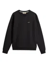 Woolrich Logo Crew-neck Sweater In Black