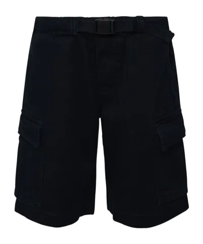 Woolrich Logo-detail Cotton Shorts In Black