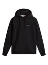 Woolrich Stretch Cotton Blend Sweatshirt With Logo In Black