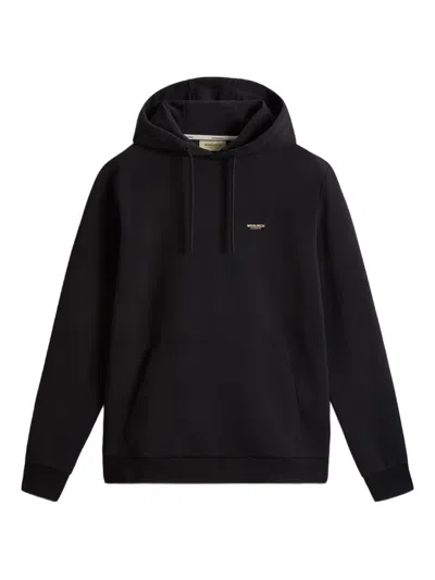 Woolrich Logo-detail Hoodie In Black