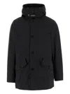 Woolrich Black Stretch Nylon Down Jacket In Black