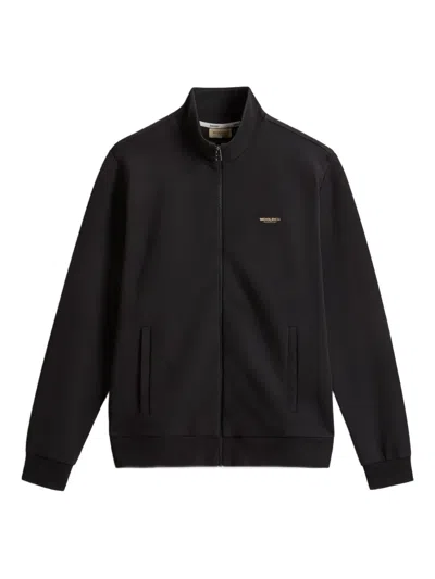 Woolrich Logo-detail Zip-up Track Top In Black
