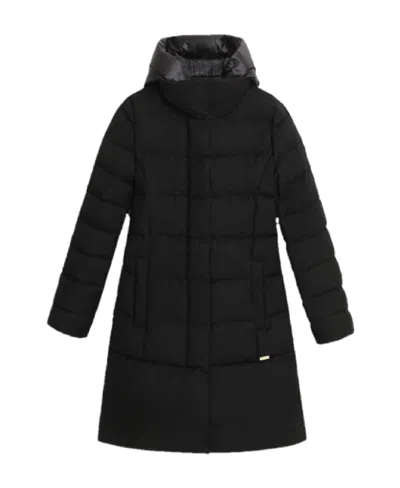 Woolrich Logo Down Jacket In Black