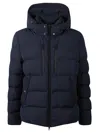 Woolrich Logo Down Jacket In Blue