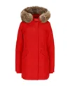 Woolrich Arctic Padded Parka Coat In Red
