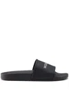 Woolrich Logo-embossed Flip Flops In Black