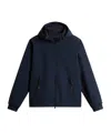 Woolrich Soft Shell Zip-up Sweatshirt In Blue