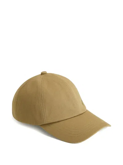Woolrich Logo-embroidered Baseball Cap In Brown
