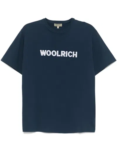 WOOLRICH LOGO-EMBROIDERED COTTON T-SHIRT