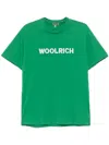 Woolrich Logo-embroidered Cotton T-shirt In Green