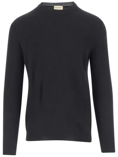 Woolrich Logo Embroidered Crewneck Jumper In Black