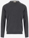 Woolrich Logo Embroidered Crewneck Jumper In Grey
