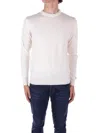 Woolrich Logo Embroidered Crewneck Jumper In Yellow Cream
