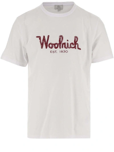 Woolrich Cotton T-shirt With Logo In White