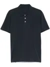 Woolrich Navy Blue Cotton Blend Polo Shirt In Blue