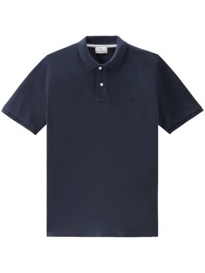 Woolrich Polo T-shirt In Melton Blue