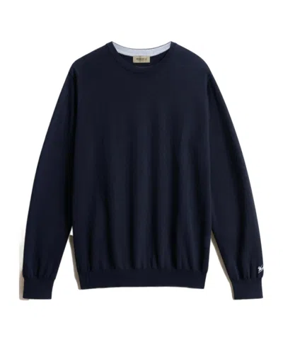 WOOLRICH WOOLRICH LOGO EMBROIDERED CREWNECK JUMPER