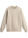 Woolrich Logo-embroidered Sweatshirt In Neutrals