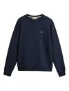 Woolrich Logo Interlock Crew-neck Sweater In Black