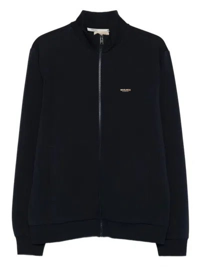 WOOLRICH LOGO INTERLOCK TRACK JACKET