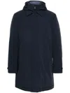 Woolrich Textured Navy Blue Padded Jacket In Blue