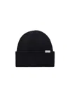 Woolrich Logo-patch Knitted Beanie In Black