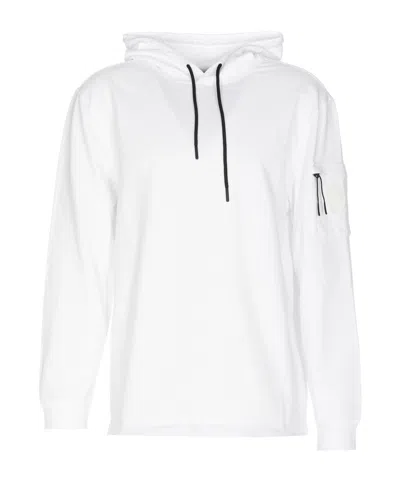 Woolrich Logo-patch Lightweight Hoodie In White