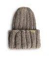 Woolrich Logo Patch Turn-up Hem Beanie In Grigio