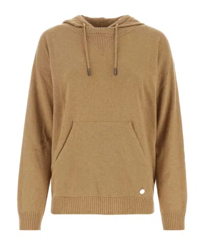 Woolrich Sweater In Wool And Cashmere Blend With Dégradé Effect In Brown