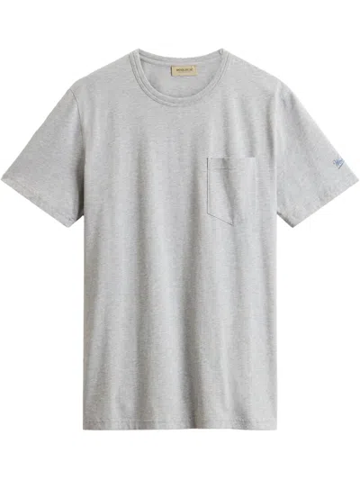 Woolrich Logo Pocket T-shirt In Grey