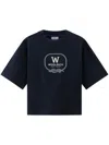 Woolrich Logo-print Cotton T-shirt In Blue
